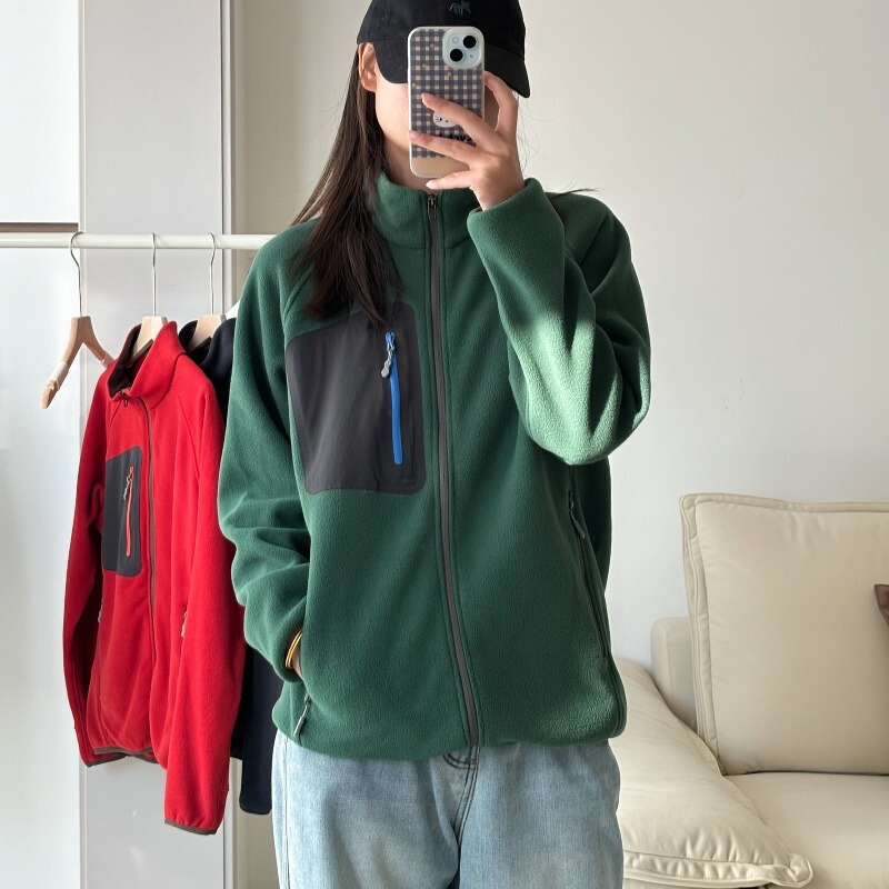 26 Big Brand Matching Couple's Double-Sided Fleece Jackets with Stand Collar for Outdoor Sports, Warm Fleece Inner Lining 26 Big Brand Matching Couple's Double-Sided Fleece Jackets with Stand Collar for Outdoor Sports, Warm Fleece Inner Lining