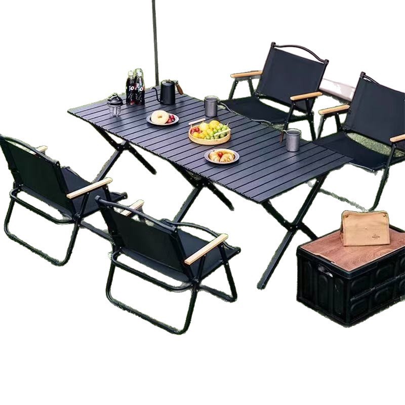 Mesa de huevos al aire libre mesa y silla de camping plegable equipo de picnic completo mesas y sillas portátiles multifuncionales sin mesas y sillas