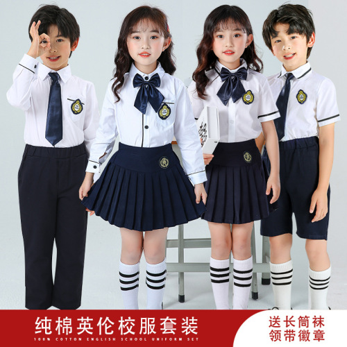 Children's choir performance costumes, primary and secondary school choir poetry reading performance attire, kindergarten graduation photos class uniforms