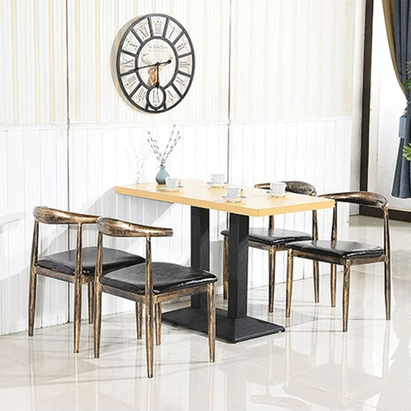 Simple Snack Bar Table and Chair Set, Snack Noodle Shop, Restaurant, Barbecue, Milk Tea, Dessert Restaurant, Cafe Tables and Chairs