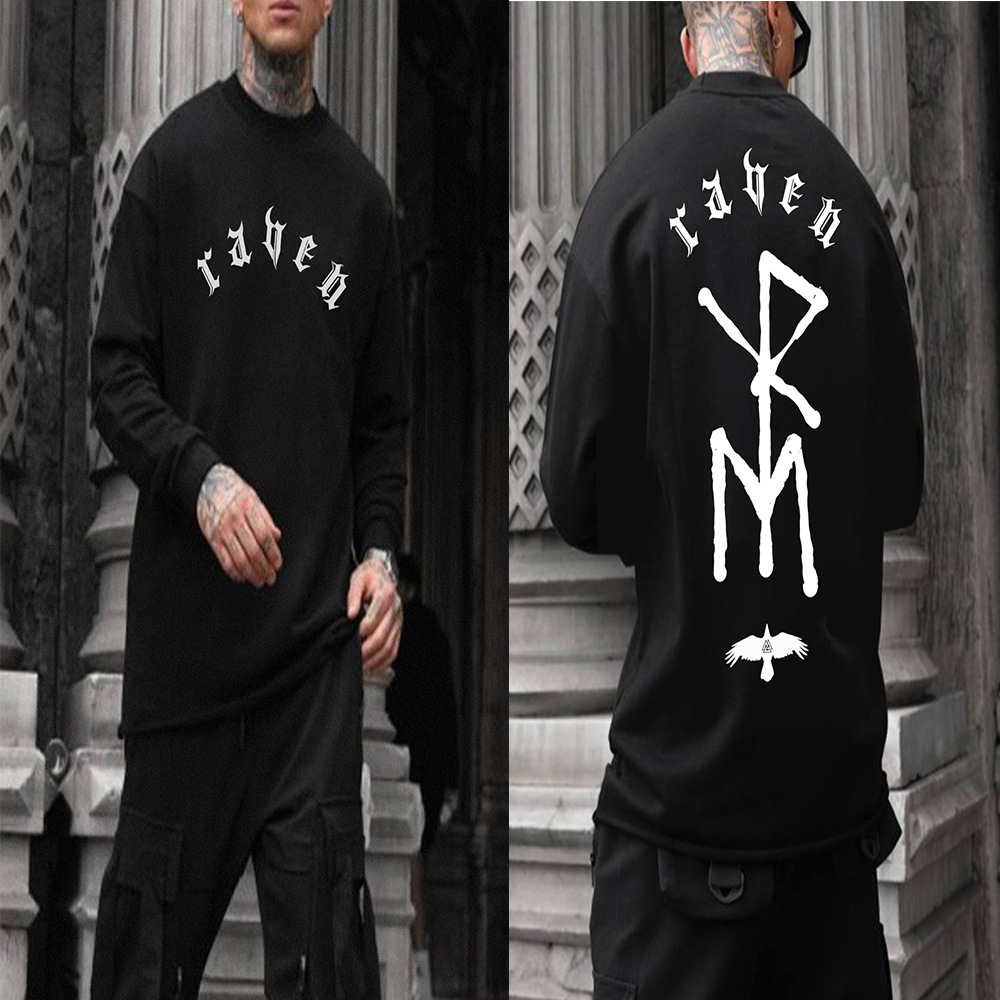 Estación independiente transfronteriza impresión digital parejas de hombres y mujeres cuello redondo moda suéter fresco ropa de otoño Halloween casual otoño e invierno top