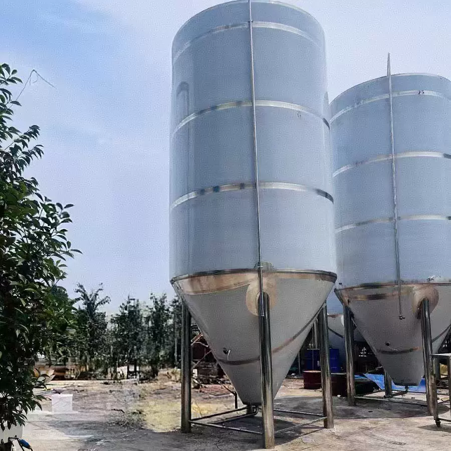 工厂 全自动大型酿酒生产设备发酵罐 大容量15吨不锈钢发酵罐