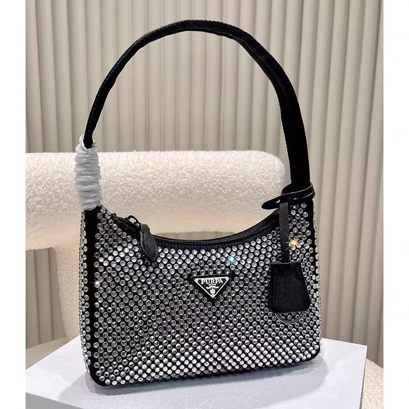 Marca original, entrega inmediata, bolso de diseñador para mujer, diseño exclusivo, bolso de noche, bolso con incrustaciones de diamantes, bolso individual, bolso cuadrado pequeño.