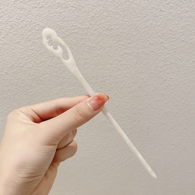 Horquilla de madera con flecos de estilo antiguo para mujer, nueva horquilla china de alta calidad, placa de aleación, horquilla para el cabello, tocado retro simple