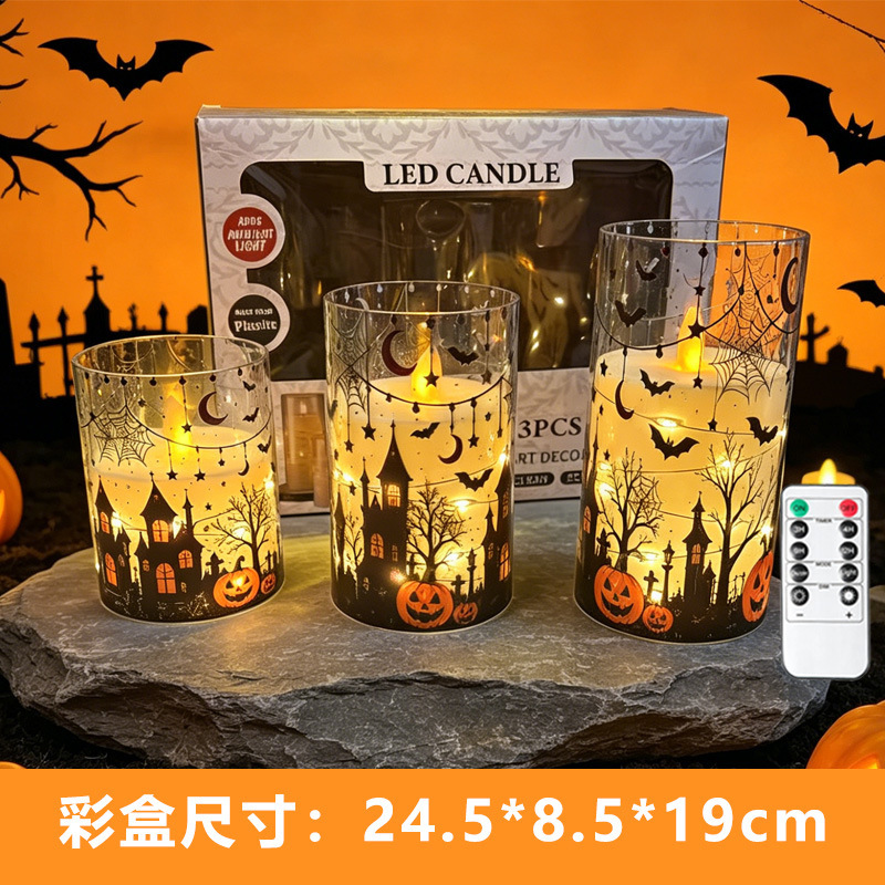 Simulación de vela electrónica falsa LED luz de atmósfera creativa Halloween cumpleaños carga remota iluminación decorativa personalizada
