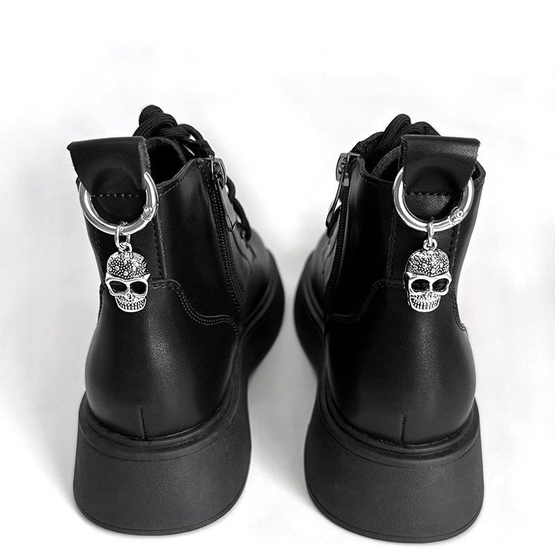 Tide Cool Punk Skull Shoe Accessories Removable Ghost Martin Boots Shoe Buckle Dark Halloween Cross-Border Accessories New