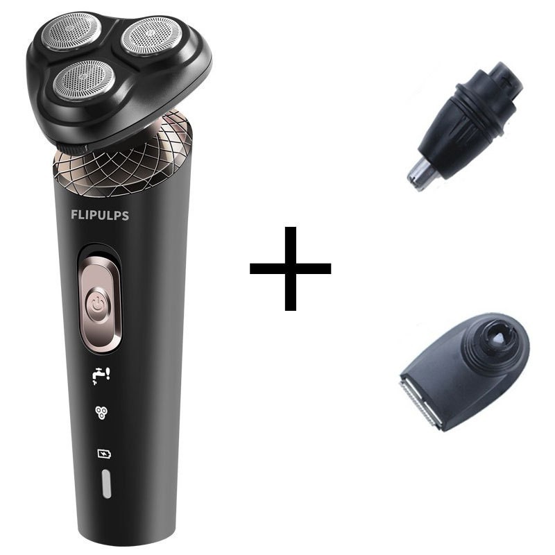 Máquina única + aparato de pelo nasal + cuchillo de patillas