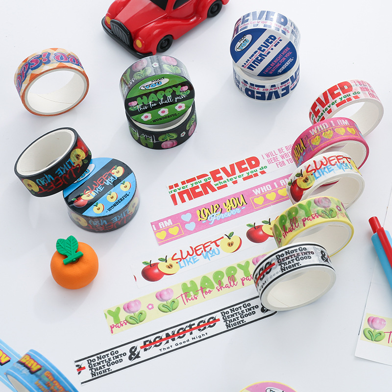 寓见诚品贩卖心动系列-韩系基础款胶带diy手账装饰素材打底贴纸