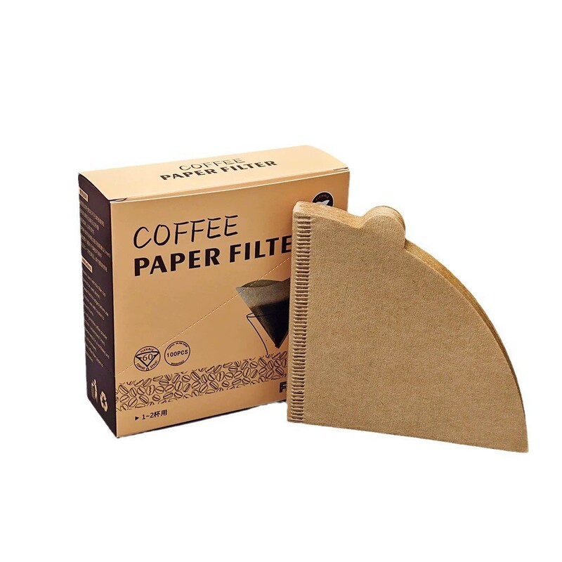 Factory coffee filter paper coffee filter drip hand coffee powder filter paper disposable fan-shaped V60 filter bag