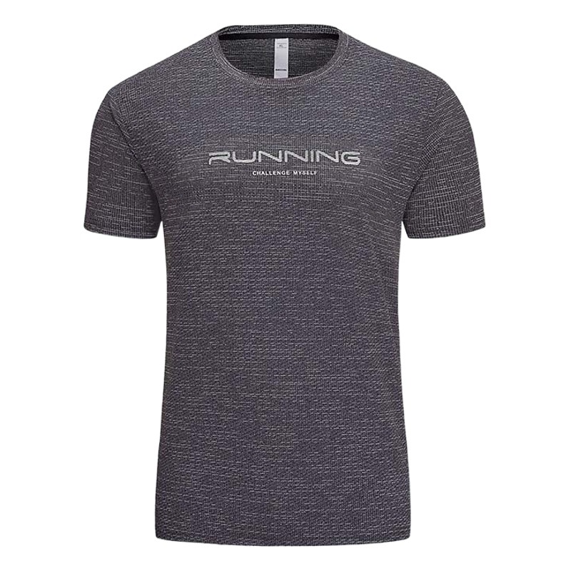 Verano de los hombres de deportes casuales de manga corta de secado rápido transpirable personalizable Procesamiento de impresión suelta más tamaño Camiseta de cuello redondo en stock lote A