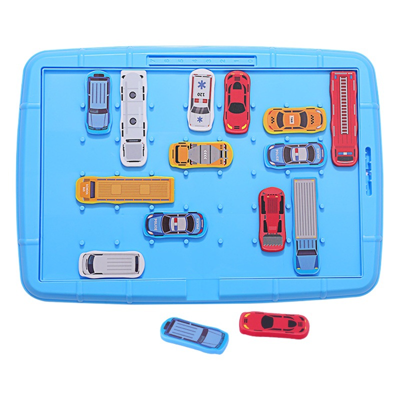 Coche saliendo del almacén coche Huarong Road lógica matemática infantil pensamiento entrenamiento juguete desarrollo cerebro inteligencia cerebral