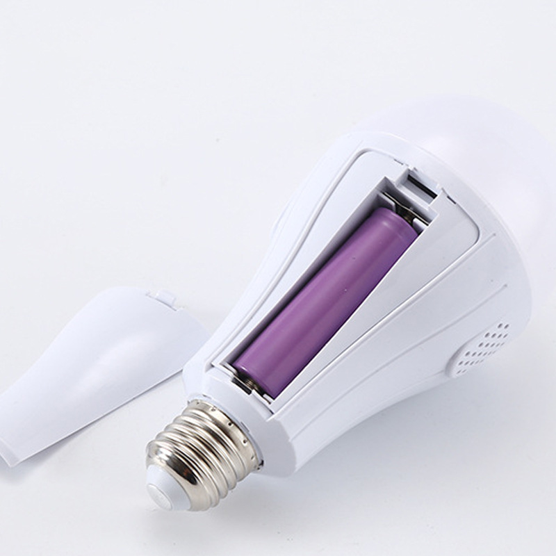 Bombilla LED de emergencia E27B22, bombilla recargable, bombilla de corte de energía, iluminación de emergencia extraíble con batería dual
