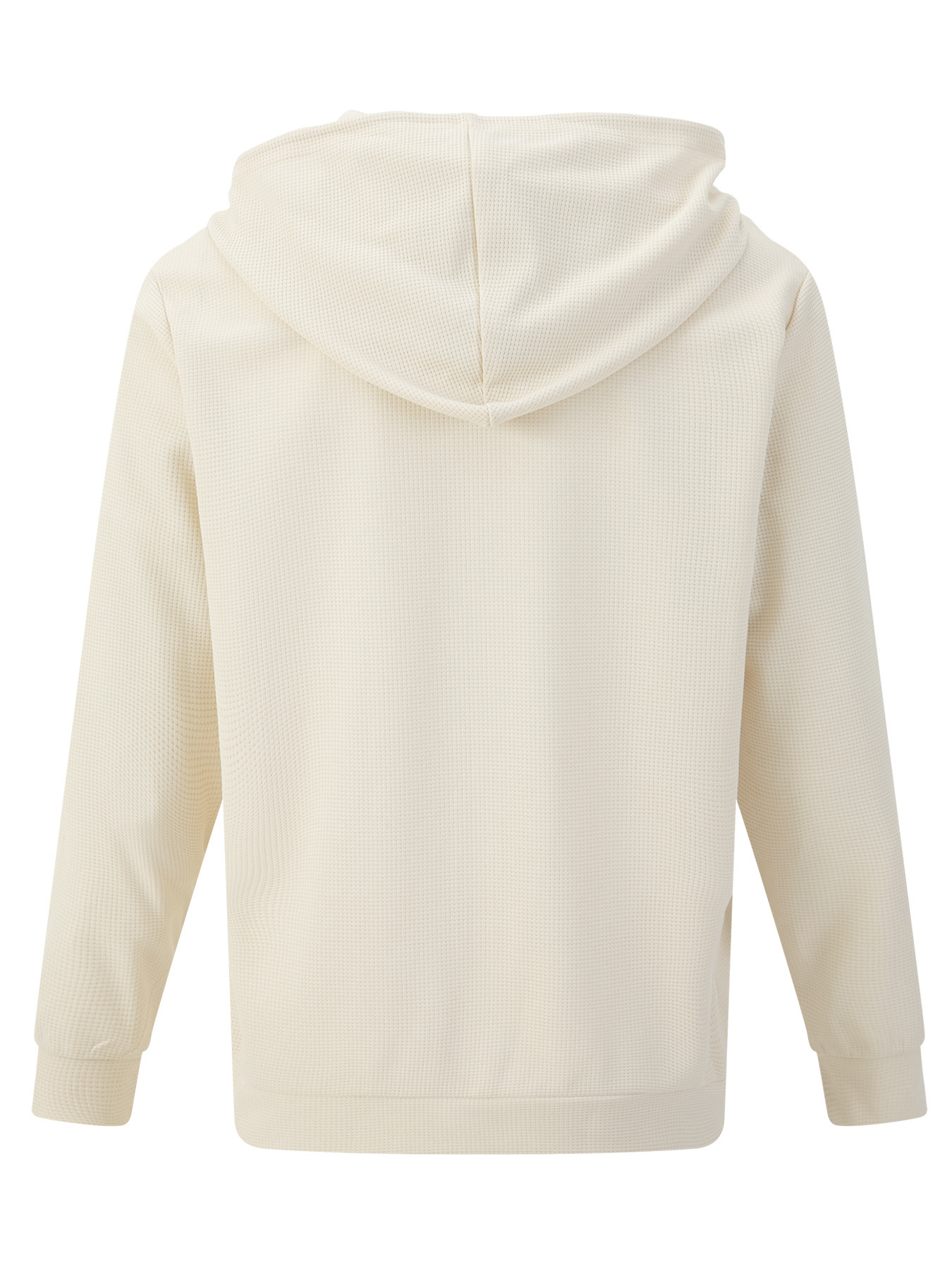 Men's Waffle Knit Hooded Zip Up Jacket For Spring And Autumn_voghion.com