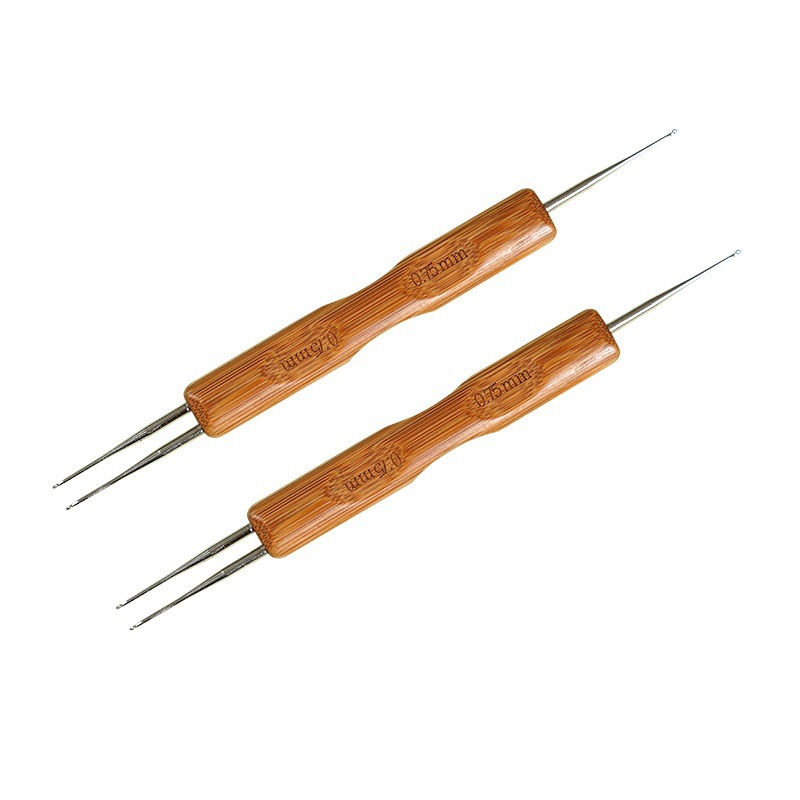 0.5 crochet de dos cabezas 0.75 trenza sucia de tres cabezas, herramienta tejida de bricolaje hecha a mano, peluca, gancho, aguja, suéter, juego de agujas al por mayor