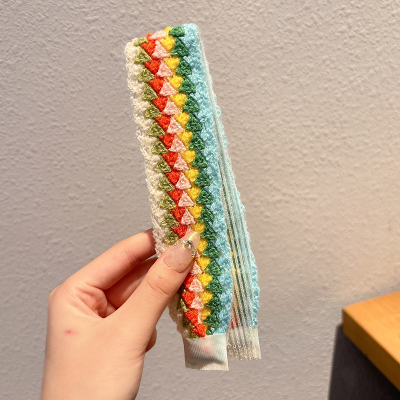 Sen sistema de punto flor fresa velcro para niñas y niños acabado de cabello correa de cabello sensación de alto nivel lavado de la cara brocha de cabello