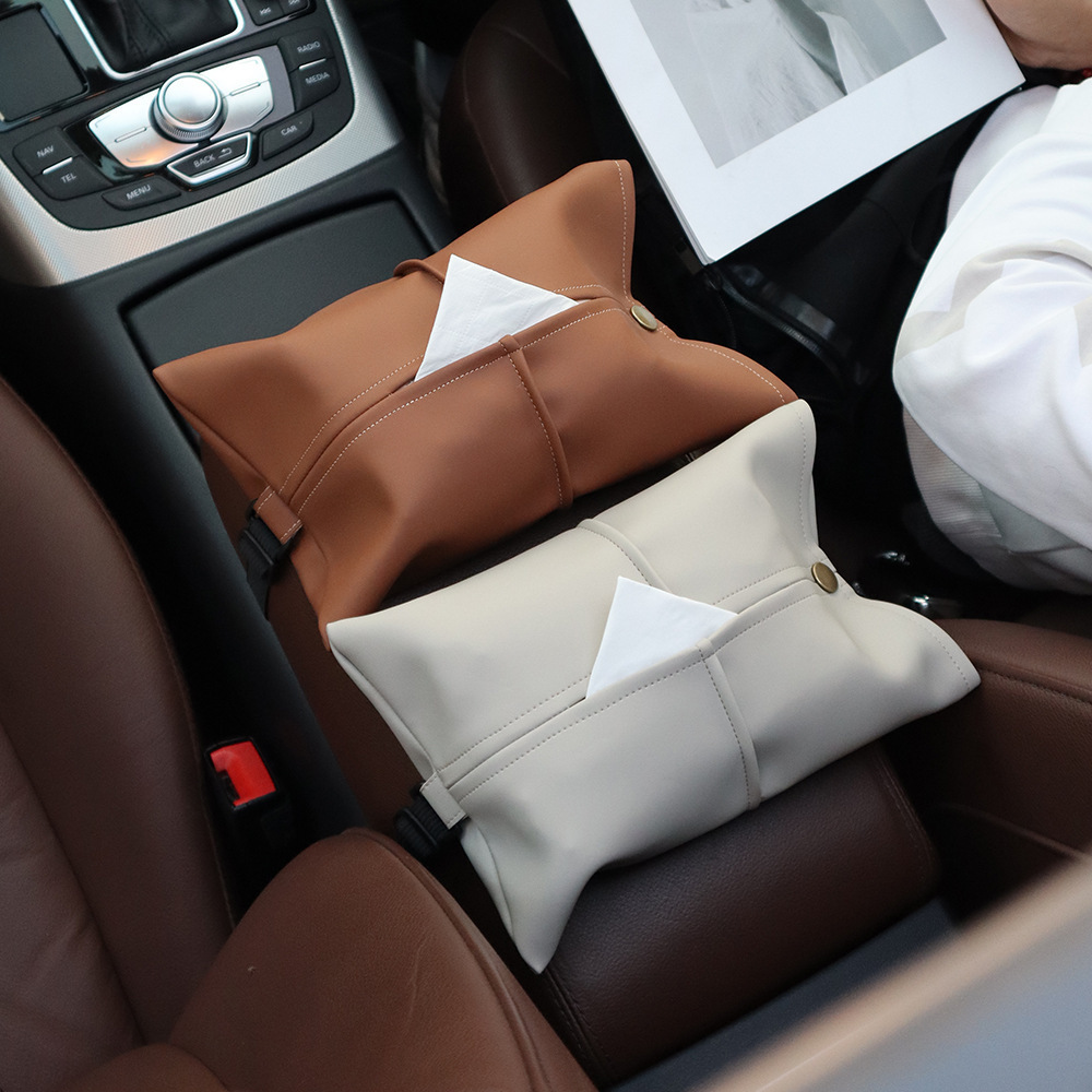 Car Tissue Box, Creative Car Interior Decoration Tissue Box, Car Armrest Box, High-End Tissue Box, New