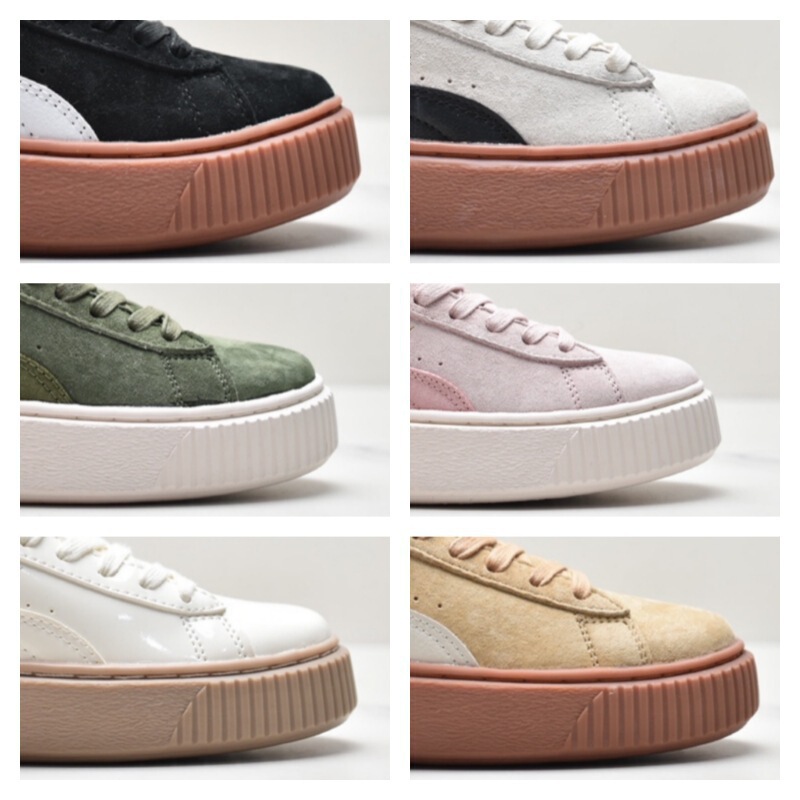 Putian Shoes Wholesale Rihanna Simple Version Thick-Soled Original Suede Platform Sneakers Black White Brown Men's and Women's Height-Increasing Shoes Putian Shoes Wholesale Rihanna Simple Version Thick-Soled Original Suede Platform Sneakers Black White Brown Men's and Women's Height-Increasing Shoes