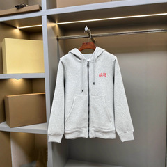 正确版 英伦B家胸前战马刺绣拉链卫衣高定男女百搭宽松运动外套