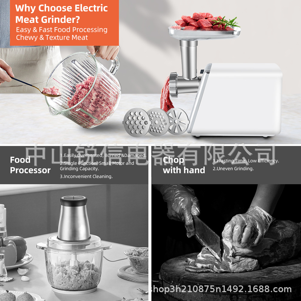Meat Grinder Amazon Ebay wish ventas directas de fábrica picadora de carne enema multifuncional eléctrico para el hogar