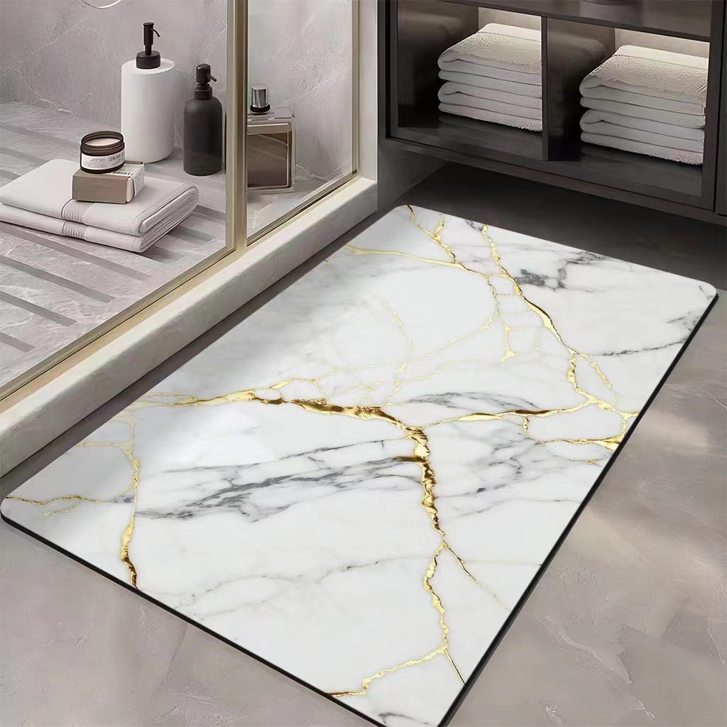 Baño de barro de diatomeas absorción de agua suelo blando de baño de barro de diatomeas puerta de baño anti-deslizante cojín de pies secos rápidos