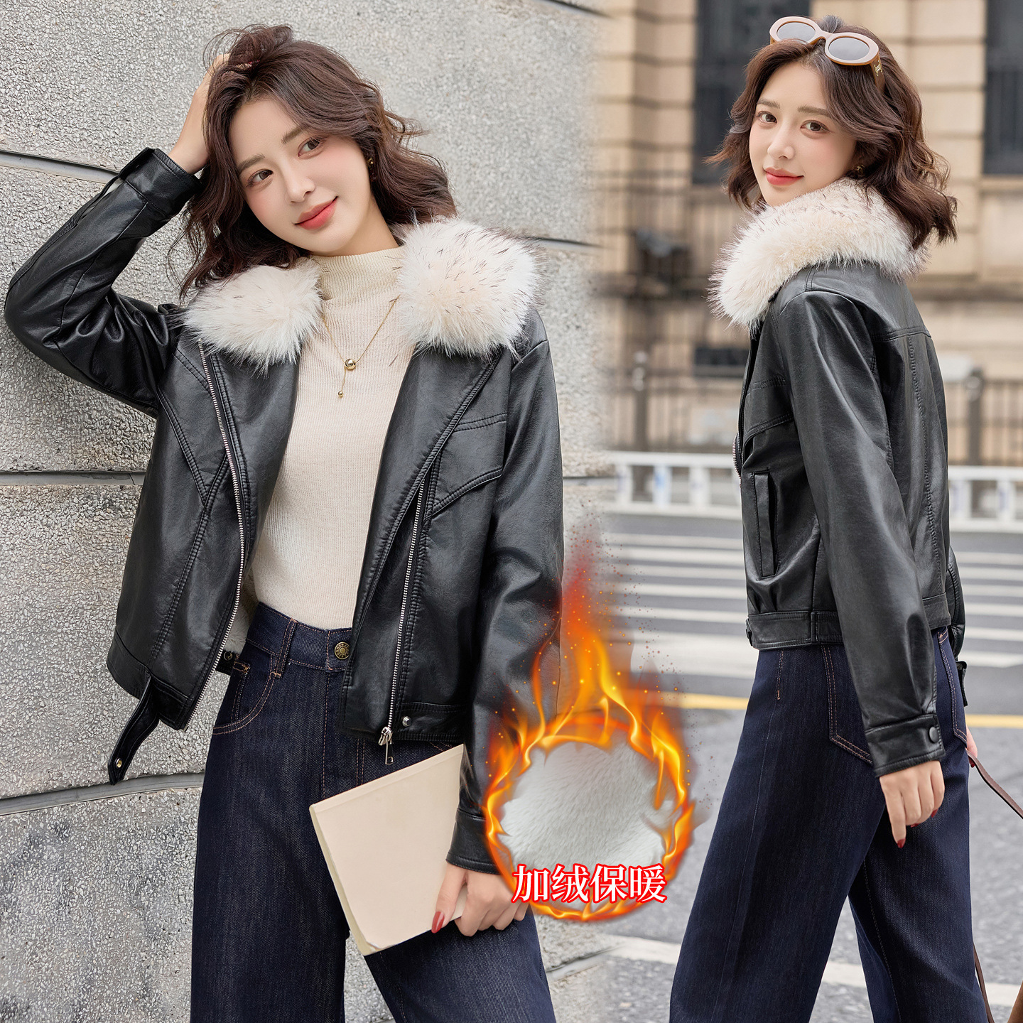 2025 New Haining Full Leather Leather Jacket Women's Casual Elegant Ladies Motorcycle Jacket Classy Sheepskin Women's Jacket Trendy