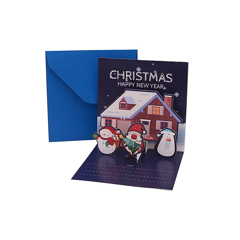 Amazon 立体クリスマス グリーティング カード クリエイティブ クリスマス イブ メッセージ ホリデー カード ギフト フォールド カード セット|undefined