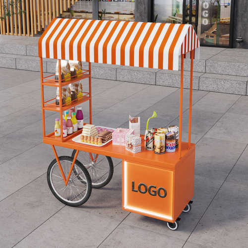 Street stall dining cart movable float market stall cart night market sales truck outdoor snack street stall cart