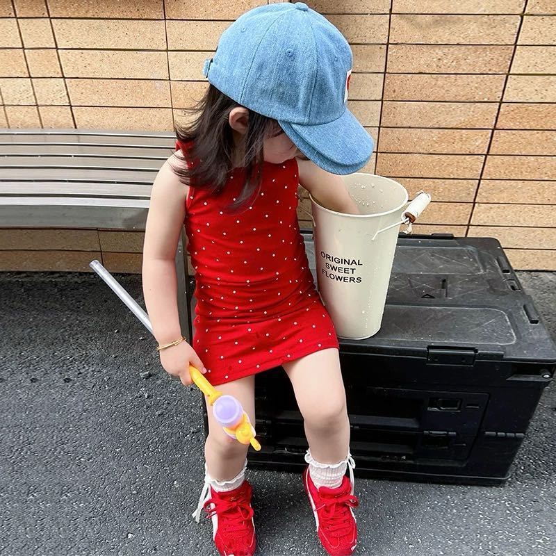 Girls Summer Suspender Skirt Baby Girl Fashionable Tight Skirt Vest Skirt Kidsren's Cute Dress Kidsren's Clothing Z045