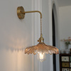 Scandinavian glossy retro brass fresh bar ceiling lamp, flowered