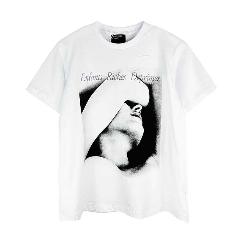 6015 White graphic cotton T-shirt