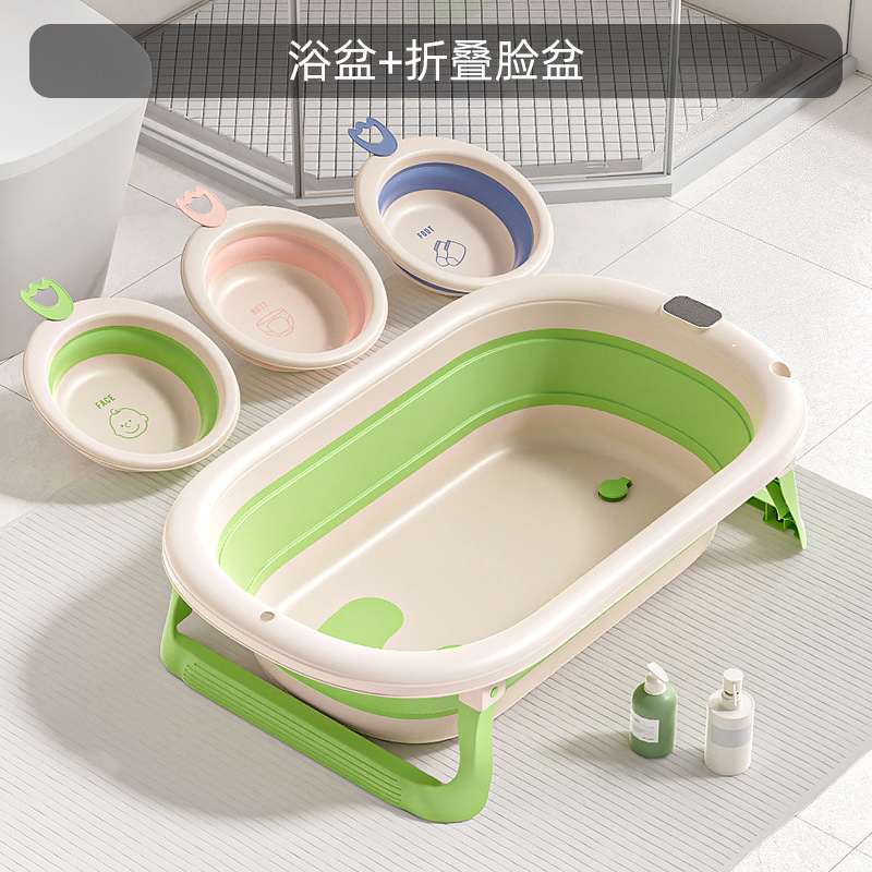 Bidé plegable para niños, balde de baño universal, suministros para bebés de gran tamaño, lavabo para bebés