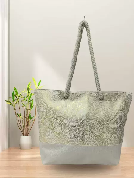 Cross-border Fashion Printed Canvas Bag Large Capacity Practical Portable Shopping Bag Women's Storage Bag Leisure Trend