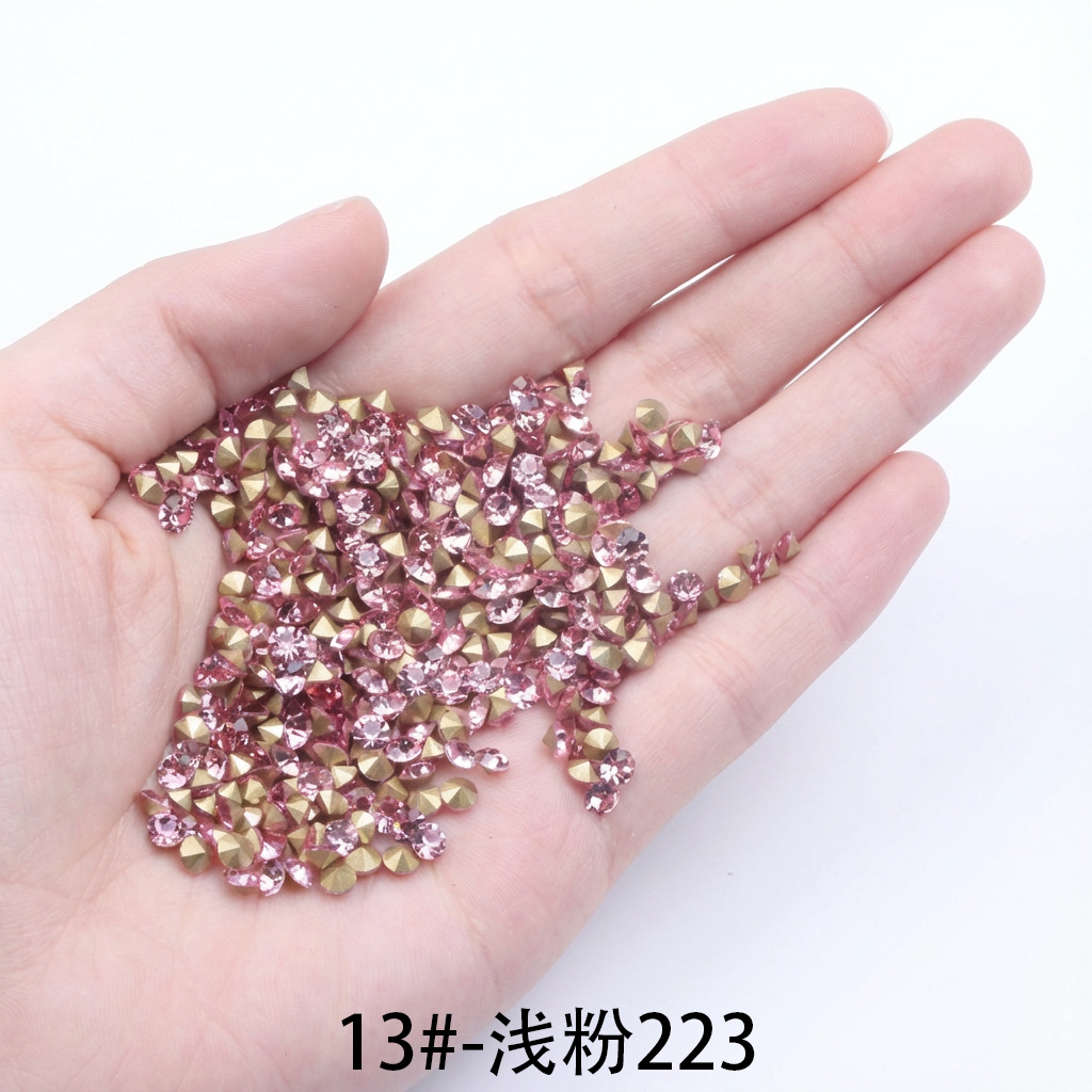 13 # -18 # taladro rojo claro de manicuras taladro montado hecho a mano accesorios de joyería DIY fábrica directa