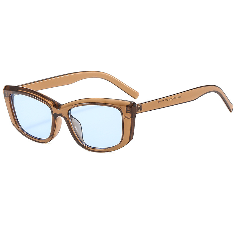 Eleganta cat-eye solglasögon för män och kvinnor oval båge_voghion.com