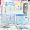 Sanrio Contrast Color Cup-Blue Cinnamon Dog + Ball Spoon + Color Box