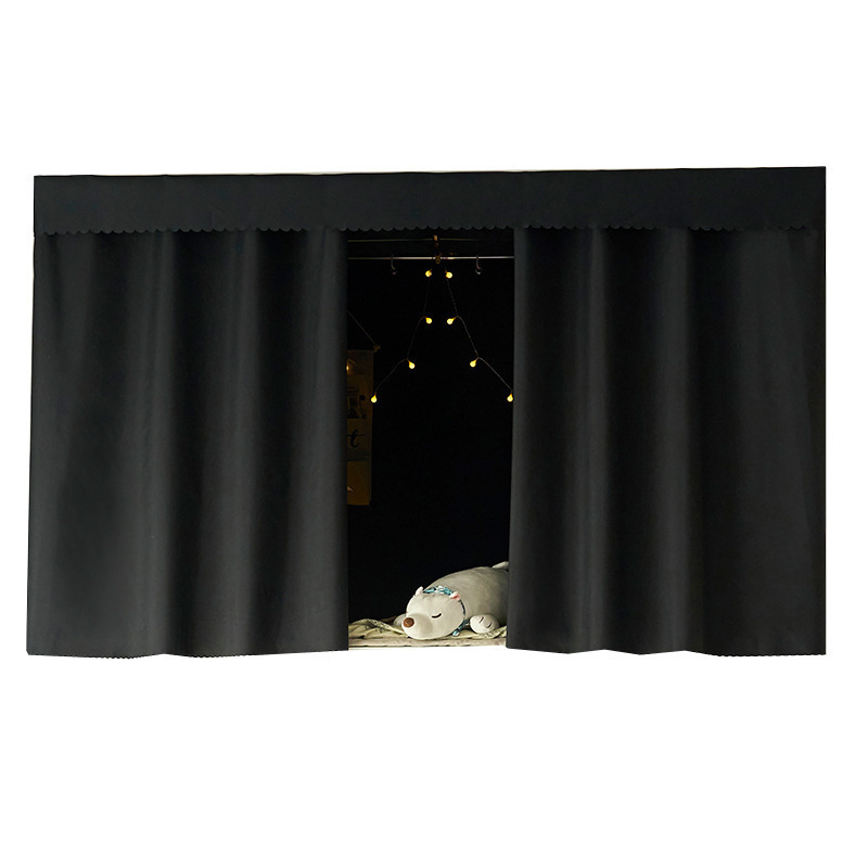 Cortina de cama gruesa de sombreado fuerte dormitorio superior dormitorio de estudiantes universitarios cortina de mujer cortina cortina de cubierta de mesa inferior
