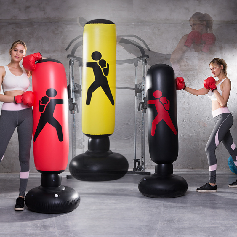 Manufacturer Sells Inflatable Fitness Boxing Column Pvc Thick Tumbler Fighting Column Vent Toy for Adults 1.6m High