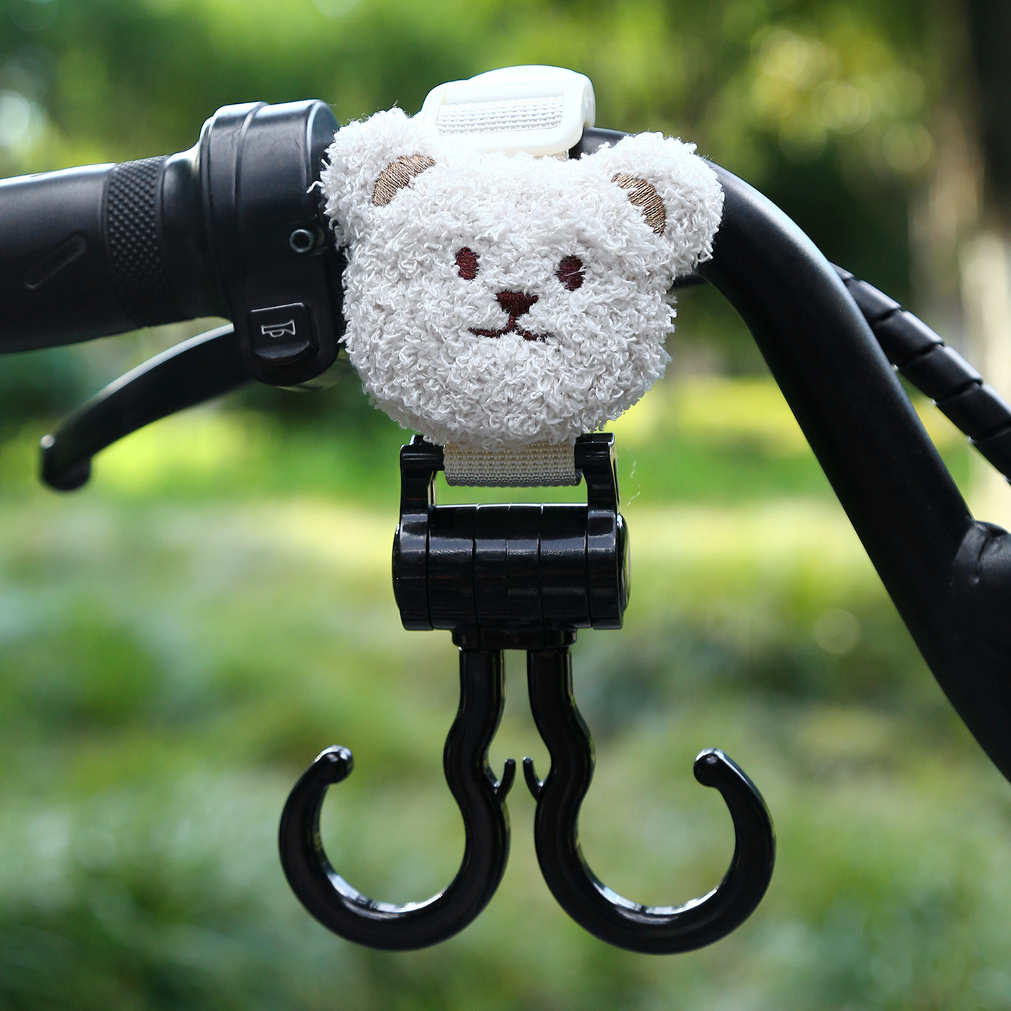 Electric Vehicle: Universal Other Electric Vehicle Accessories - beige-double-hook-curly-bear-plush-short-22cm
