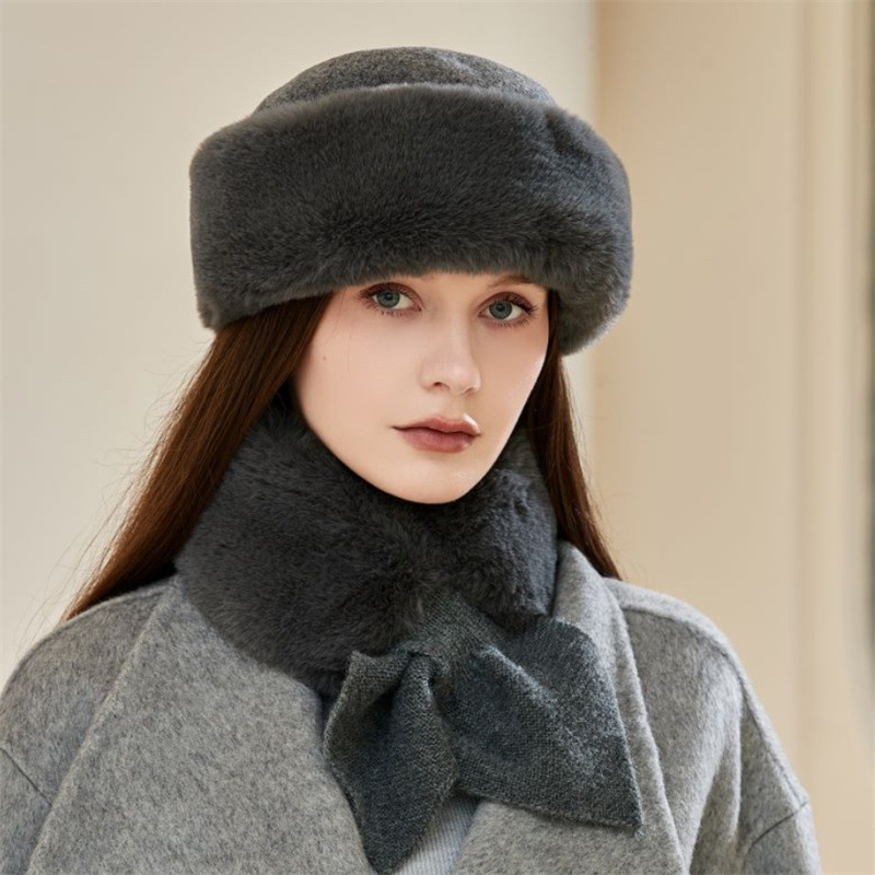 Gorro ushanka y cuello térmico para hombre peluche invierno_voghion.com