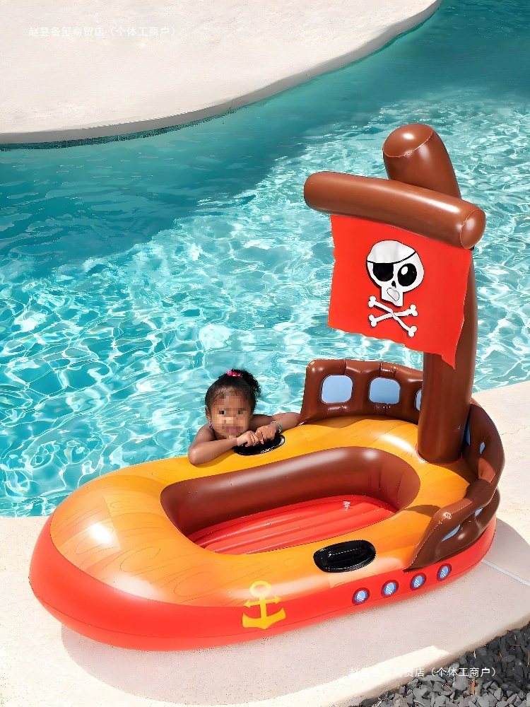 Детская надувная лодка-пиратская шлюпка, надувной матрас для плавания, надувной каяк и другие товары