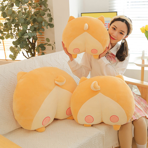 Cute creative internet celebrity corgi butt pillow creative plush cushion toy doll sleeping girl gift wholesale