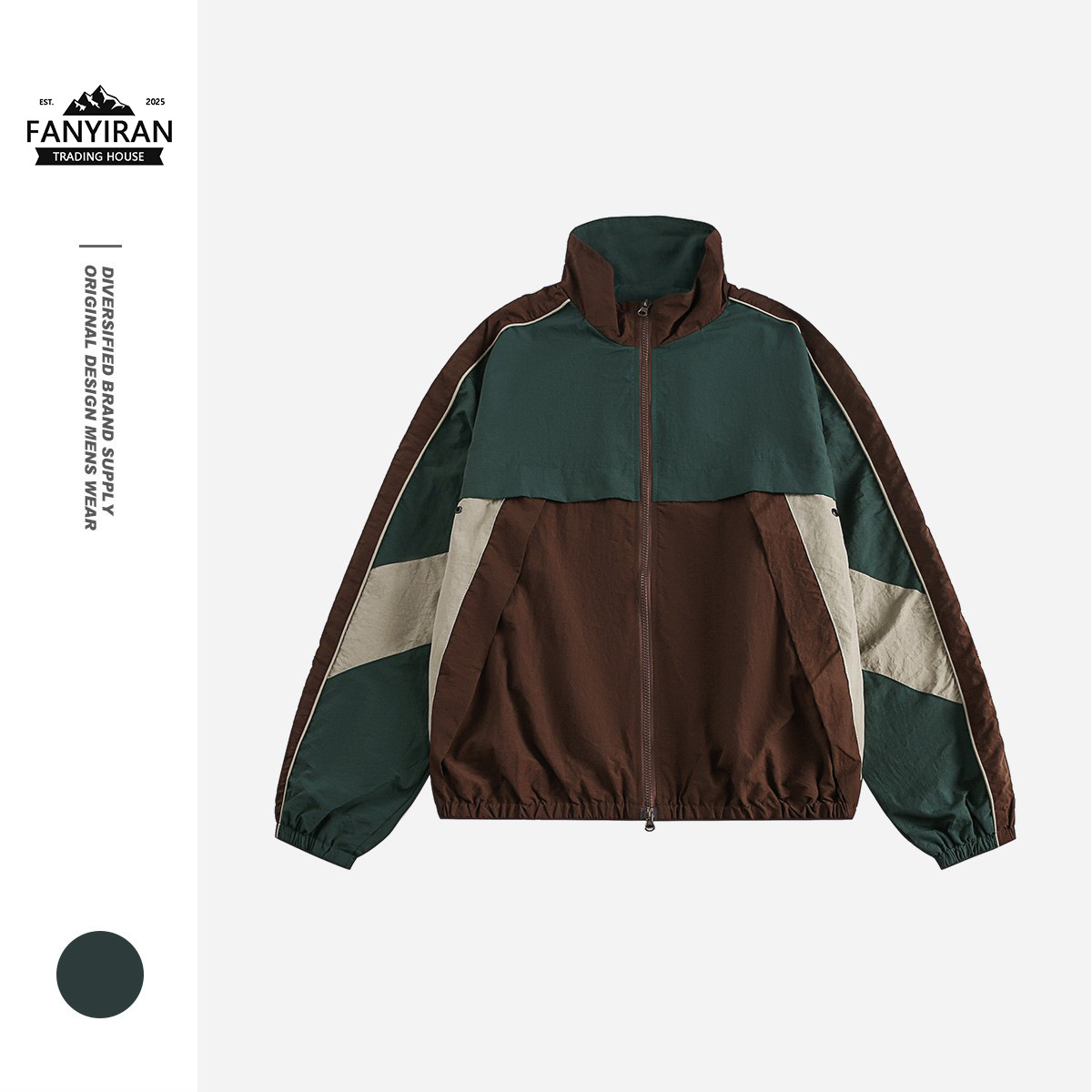 Travel retro sports jacket for men and women for leisure, suitable for spring and autumn, JK style (Japanese school style)