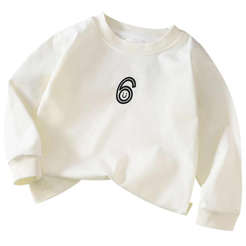 Camisetas de Manga Larga de Algodón Puro para Niños, Camisetas Interiores para Niños y Niñas, Camisetas para Bebés, Ropa Infantil al por Mayor