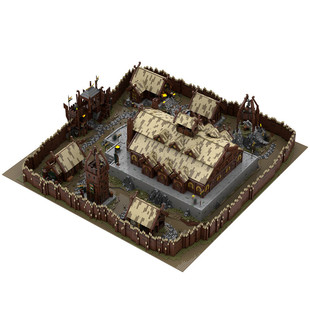 Moc-156052 Town Set in the Movie (Contains 8 Buildings and Room Interior Decoration) 232