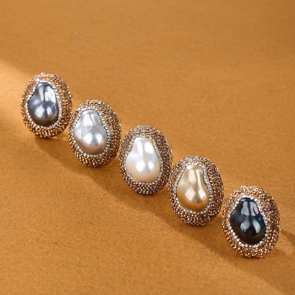 20g Weight Rhinestones, Pearl, Shell Inlay Material Open Rings Classification Adjustable Ring Size 1 Piece Quantity Daily Occasion Copper Material Geometric Pattern All Seasons Season Women's Gender Inlay Design IG Style Style IG Style Geometric Copper Rhinestones Pearl Shell Open Rings In Bulk 1