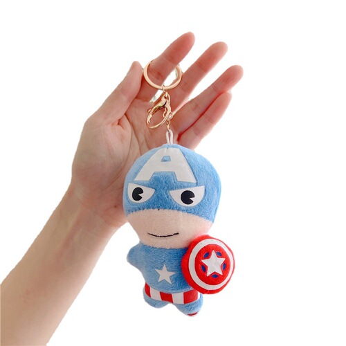 Avengers Captain America Doll Spider-Man Plush Toy Pendant Rag Doll Cartoon Animation Gift