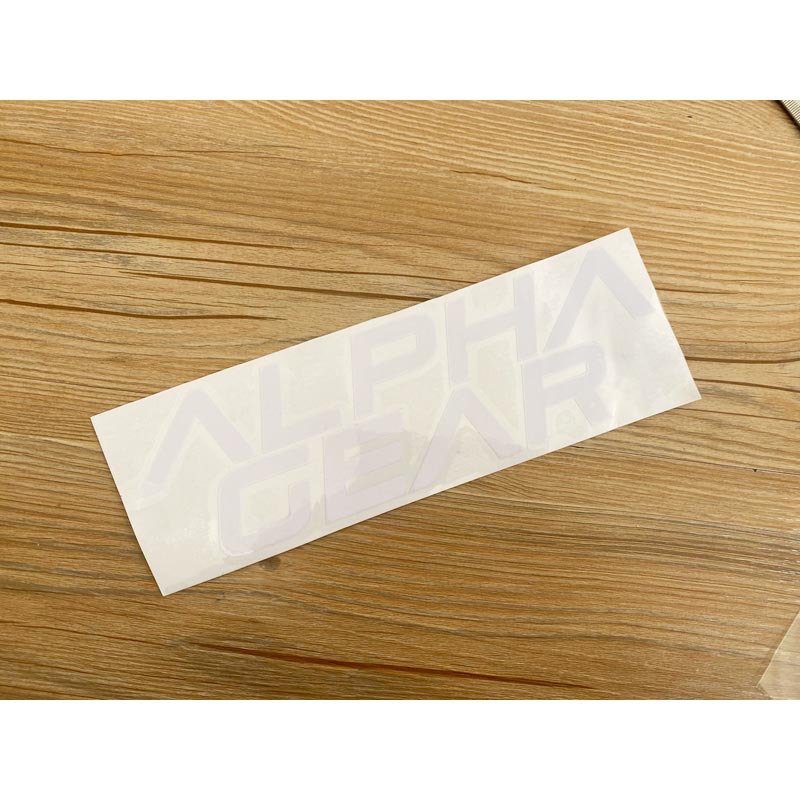 Comercio exterior personalizado blanco PVC tallado pegatina tres capas con película de transferencia Etiqueta de vidrio del coche
