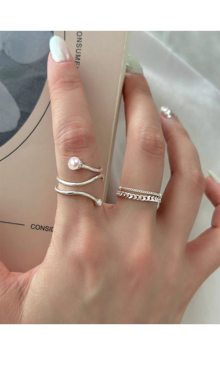 3g Weight Rings Classification Adjustable Ring Size 1 Piece Quantity Holiday, Tea Party Occasion 925 Sterling Silver Material Geometric Pattern All Seasons Season Women's Gender Elegant, Simple Style Style 1 Piece 925 Sterling Silver Geometric Rings 2