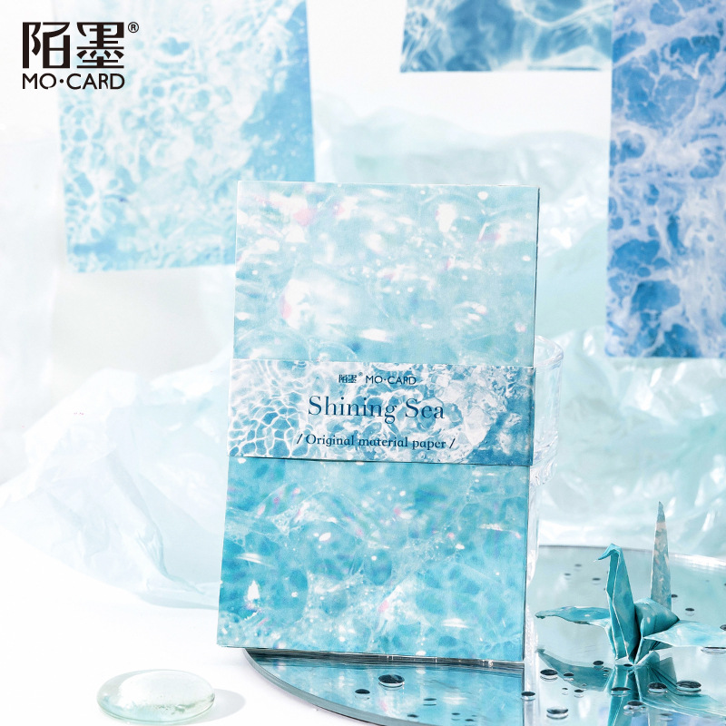 Mo Mo Material Paper Glimmer Collection Series INS Handbook DIY Material Decorative Stickers 30 sheets in 6 options