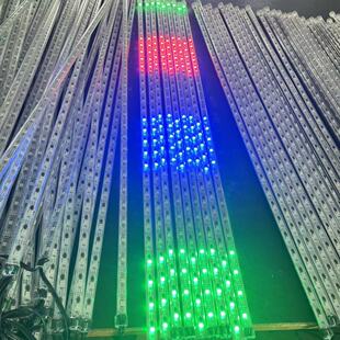 Bar hall mai sir 3D full color 360 degree meteor light bar foreign trade programming hanging wire magic color 5050 pixel light bar
